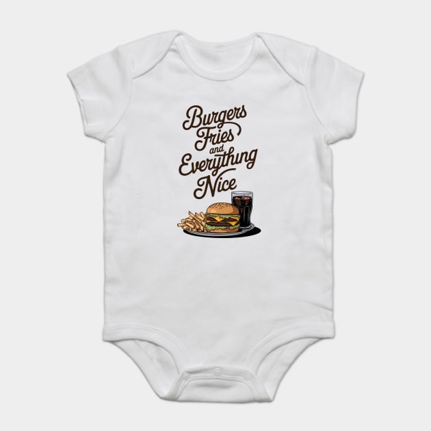 Burgers and Fries Baby Bodysuit by CreativeSage